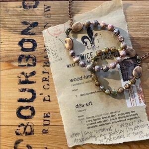 upcycled bracelet in desert by Londonerus